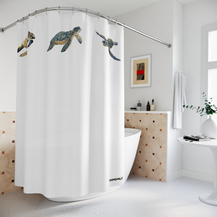 Breath Of Air Shower Curtain - White