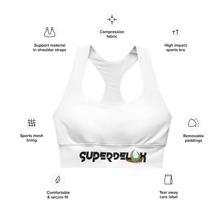 Essentials Longline Sports Bra - White