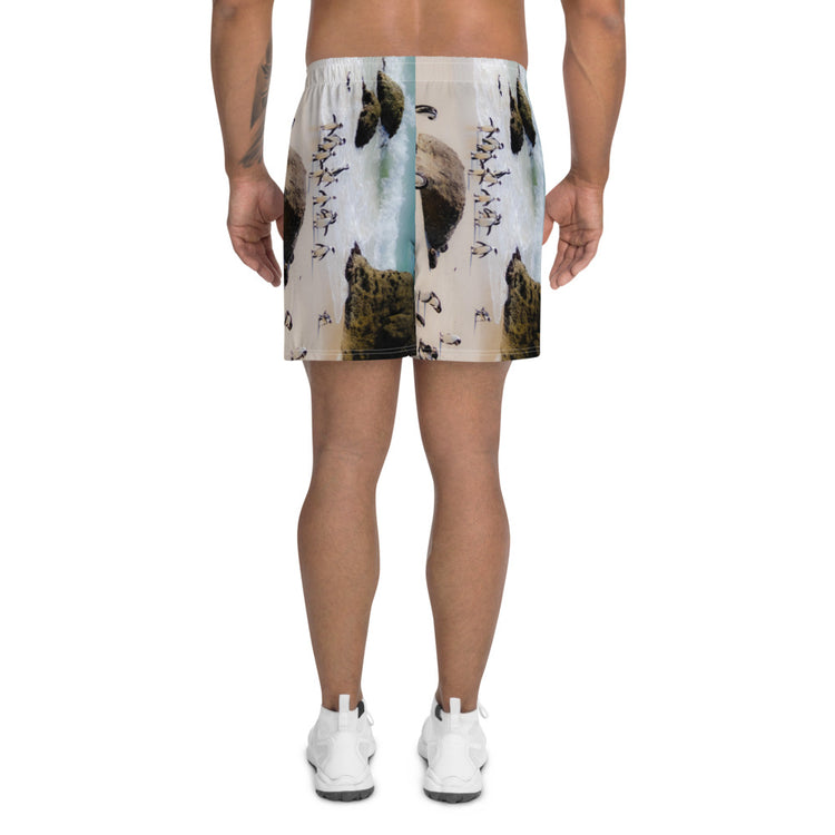 Penguin Love Men's Athletic Long Shorts