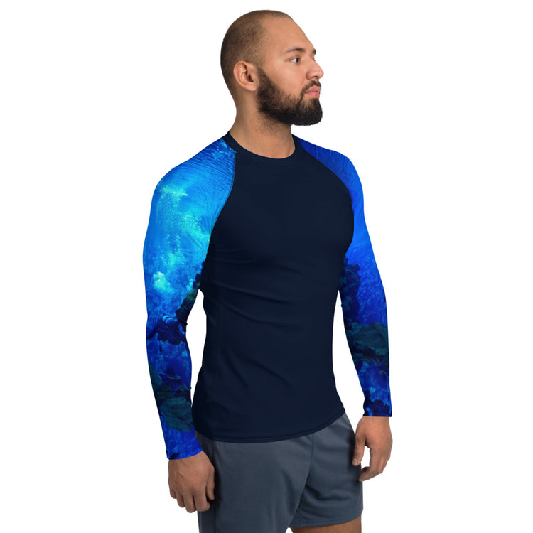 Deep Sea Diver Men's Rash Guard - Deep Blue