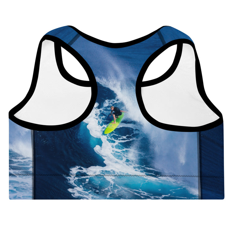 Neon Wave Padded Sports Bra