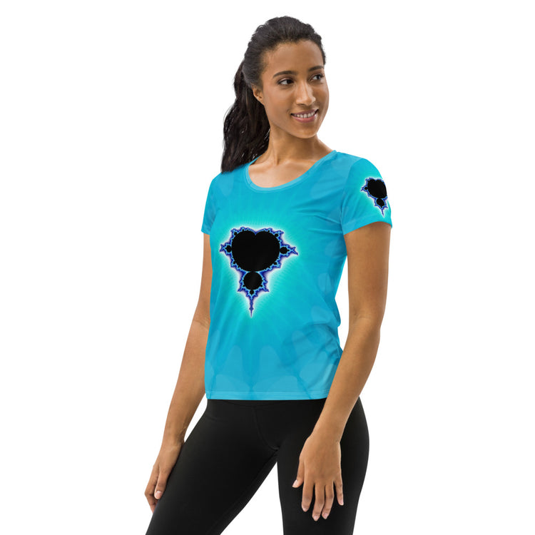 Droplets Women's Athletic T-Shirt