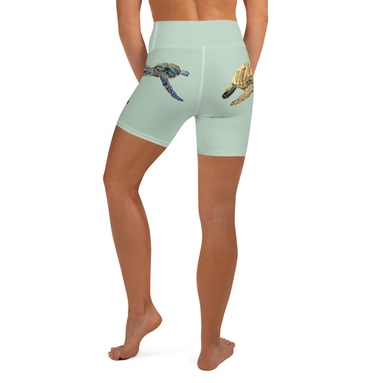 Breath Of Air Yoga Shorts - Aquagreen