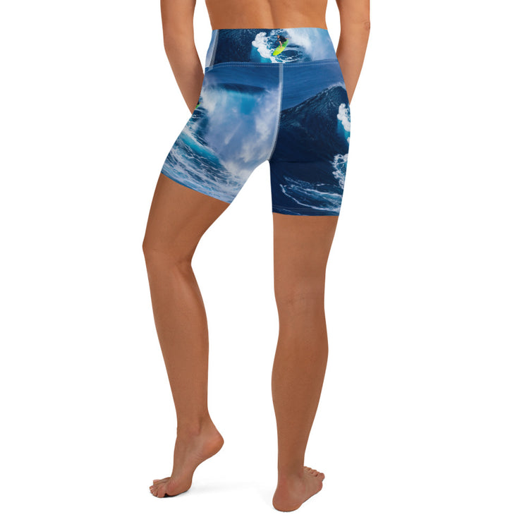 Neon Wave Yoga Shorts