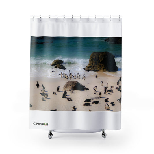 Penguin Love Shower Curtain