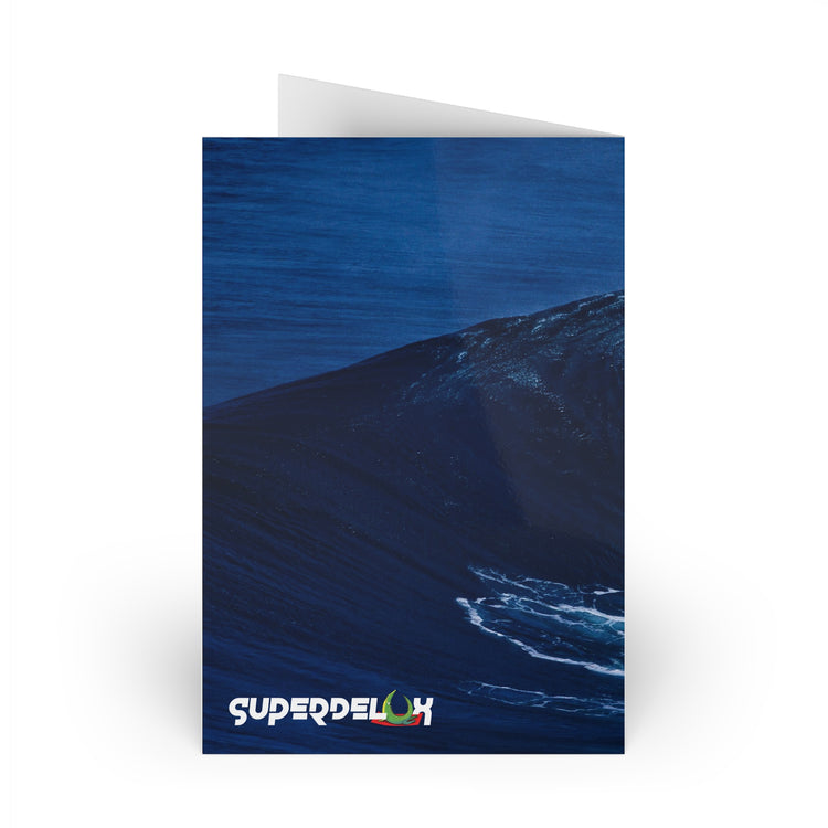 Neon Wave Greeting Card — (Blank Inside)
