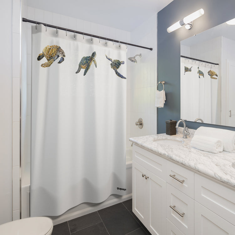 Breath Of Air Shower Curtain - White
