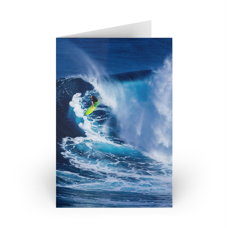 Neon Wave Greeting Card — (Blank Inside)