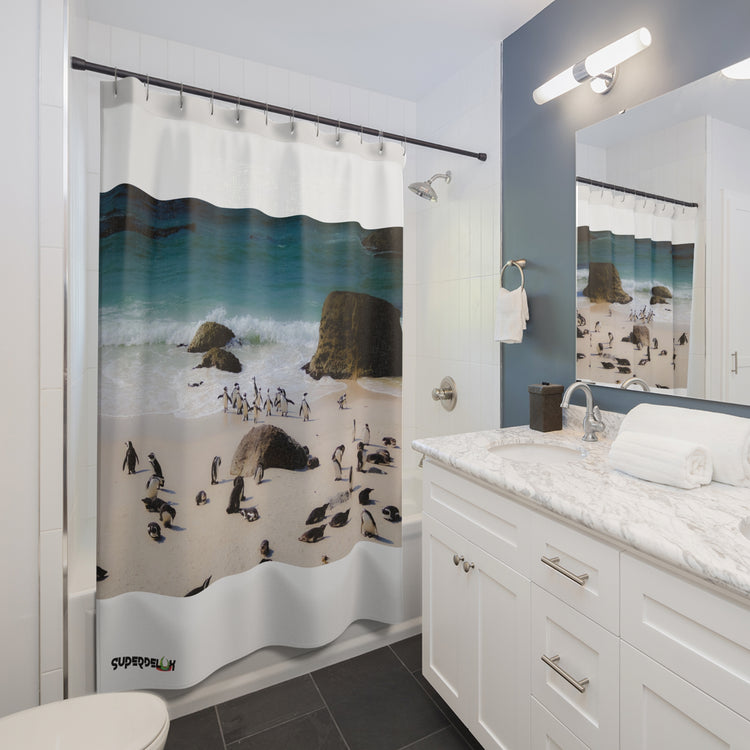 Penguin Love Shower Curtain