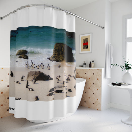 Penguin Love Shower Curtain