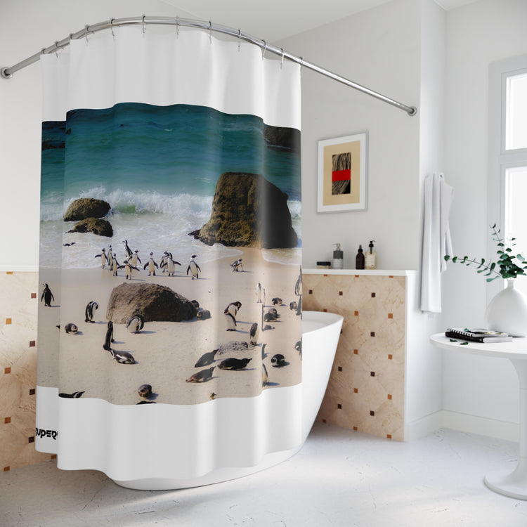 Penguin Love Shower Curtain