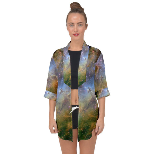 Majestic Open Front Chiffon Kimono