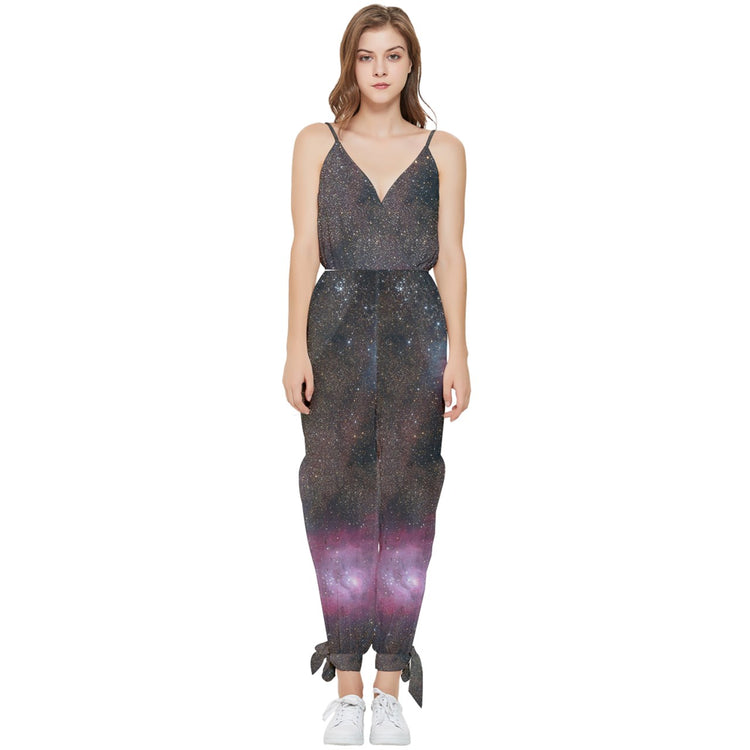 Intergalactic Tie Ankle Chiffon Jumpsuit