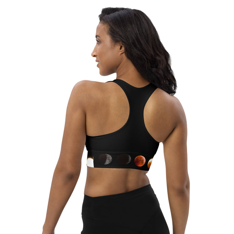 Moon At Night Longline Sports Bra