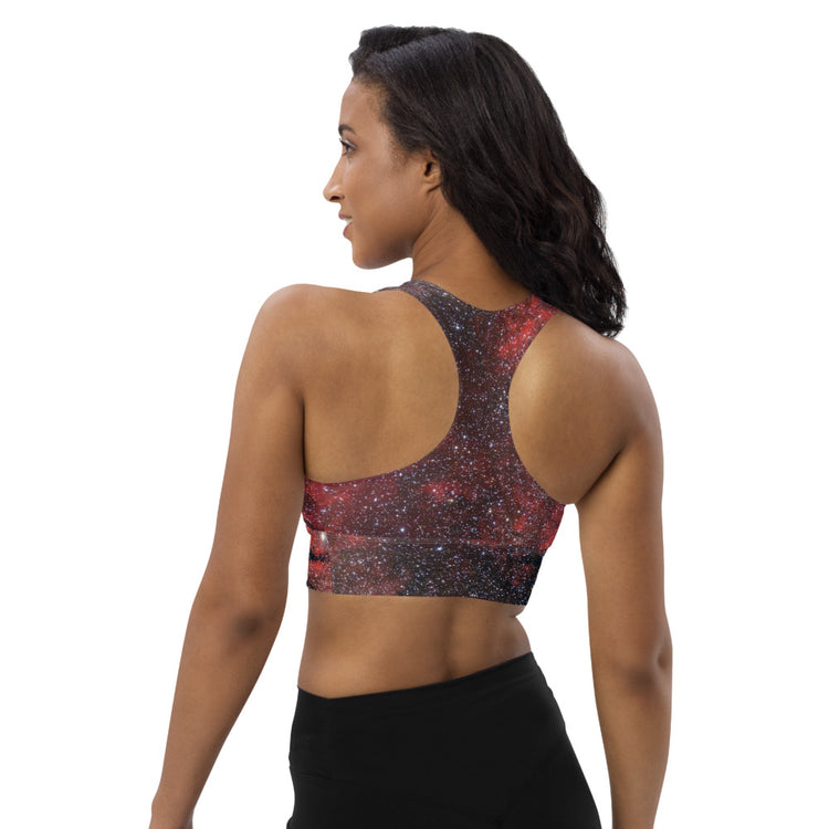 Pink Explosion Longline Sports Bra