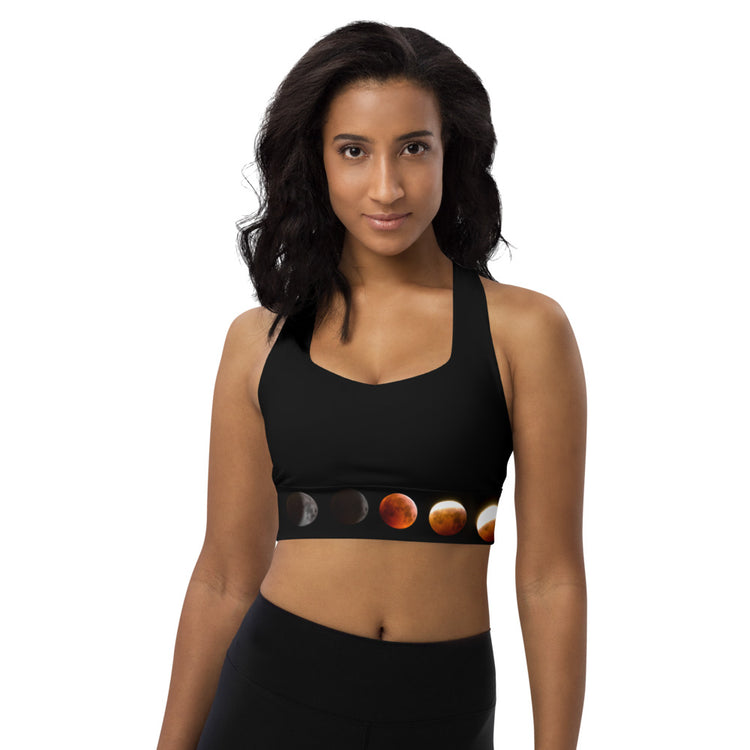 Moon At Night Longline Sports Bra