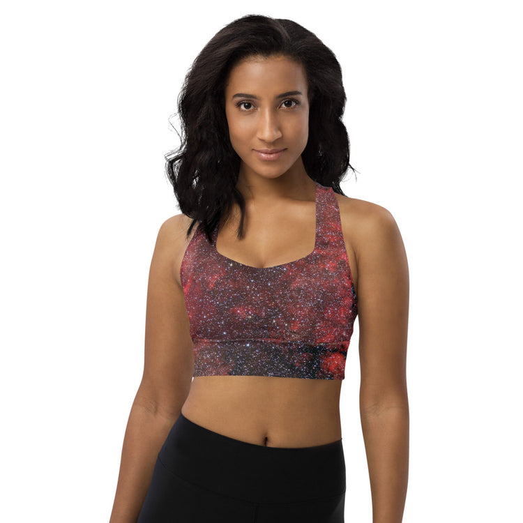 Pink Explosion Longline Sports Bra