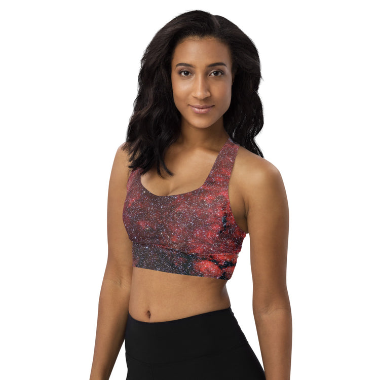 Pink Explosion Longline Sports Bra