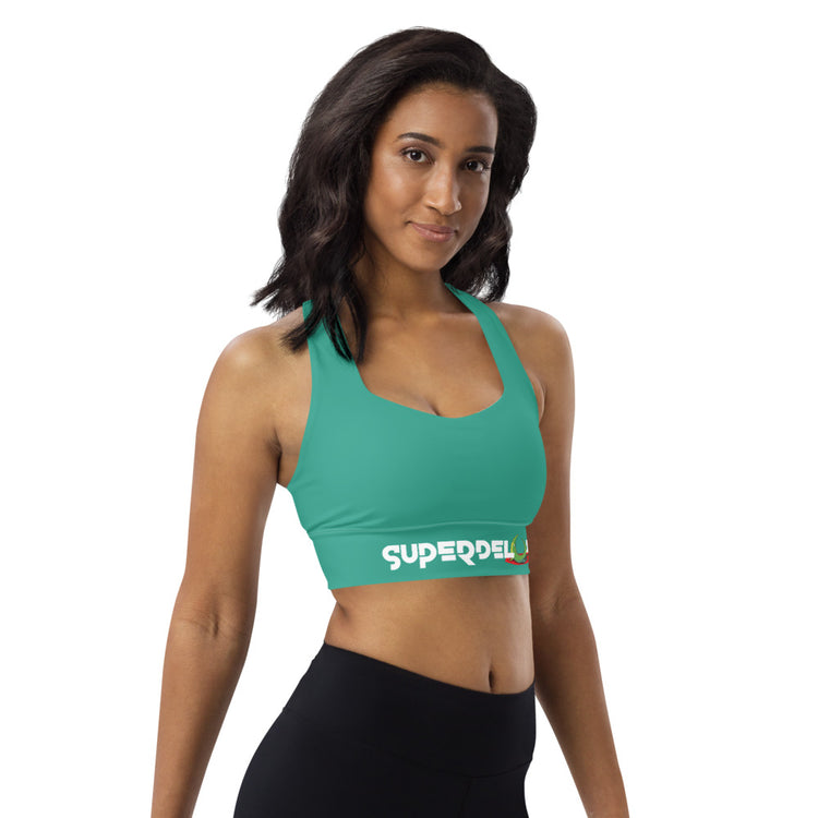 Essentials Longline Sports Bra - Seafoam