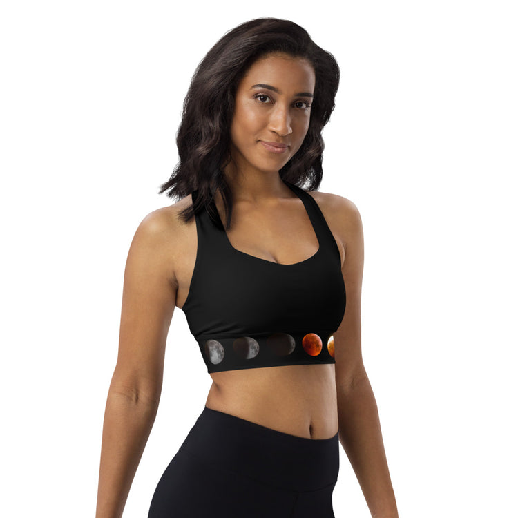 Moon At Night Longline Sports Bra