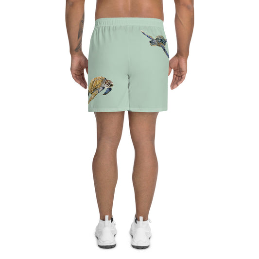 Breath Of Air Men's Athletic Long Shorts - Aquagreen