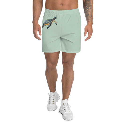Breath Of Air Men's Athletic Long Shorts - Aquagreen