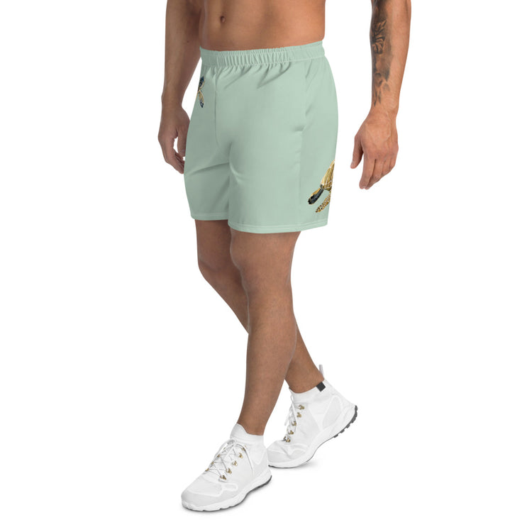 Breath Of Air Men's Athletic Long Shorts - Aquagreen