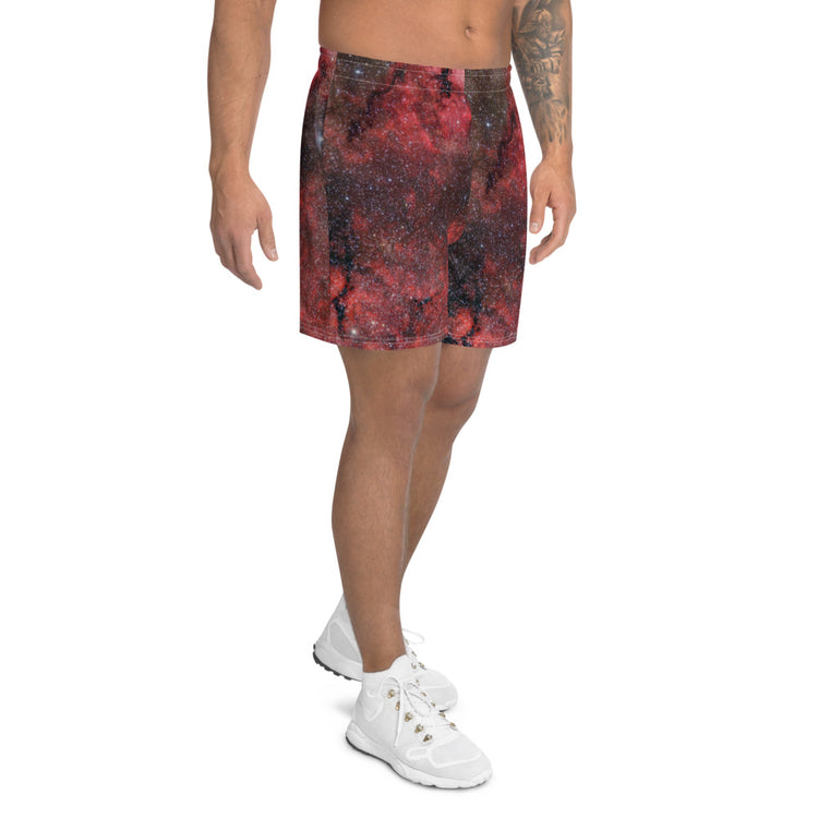 Pink Explosion Men's Athletic Long Shorts