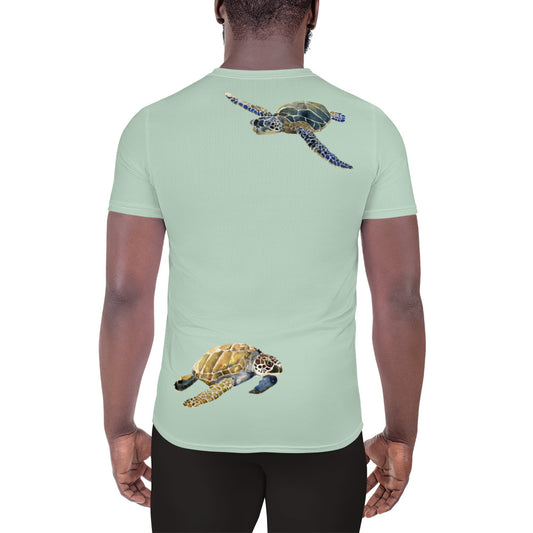 Breath Of Air Men's Athletic T-Shirt - Aquagreen