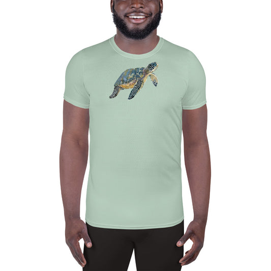 Breath Of Air Men's Athletic T-Shirt - Aquagreen