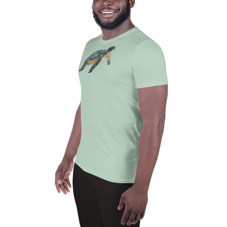 Breath Of Air Men's Athletic T-Shirt - Aquagreen
