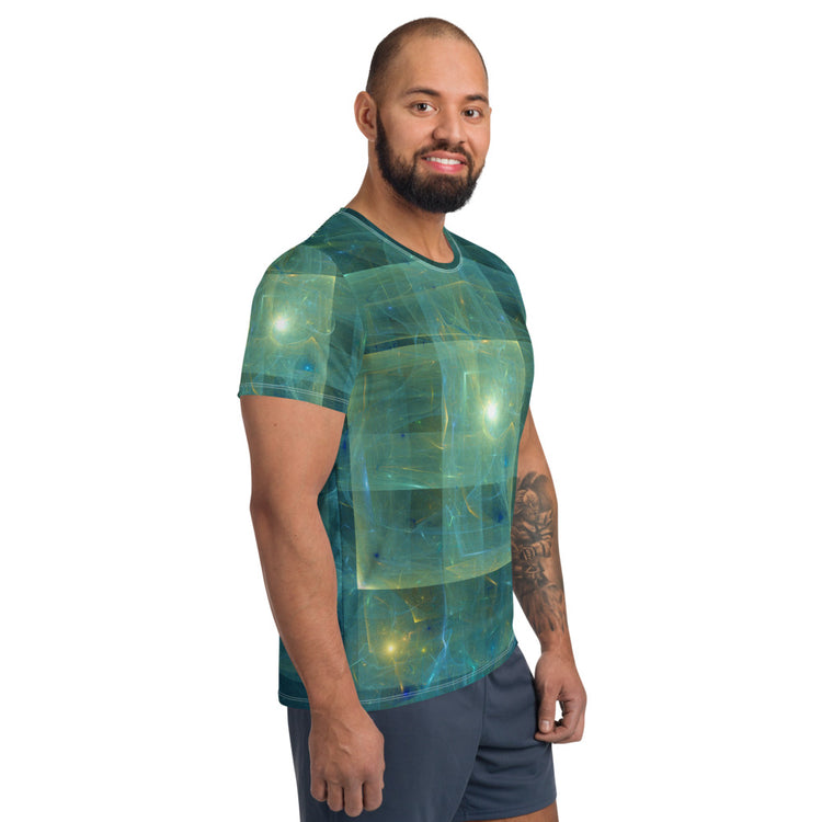 Flying Saucer Men's Athletic T-Shirt