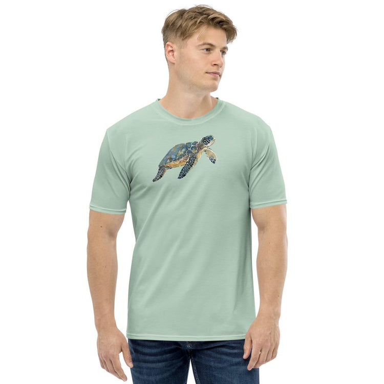 Breath Of Air Men's Crew Neck T-Shirt - Aquagreen