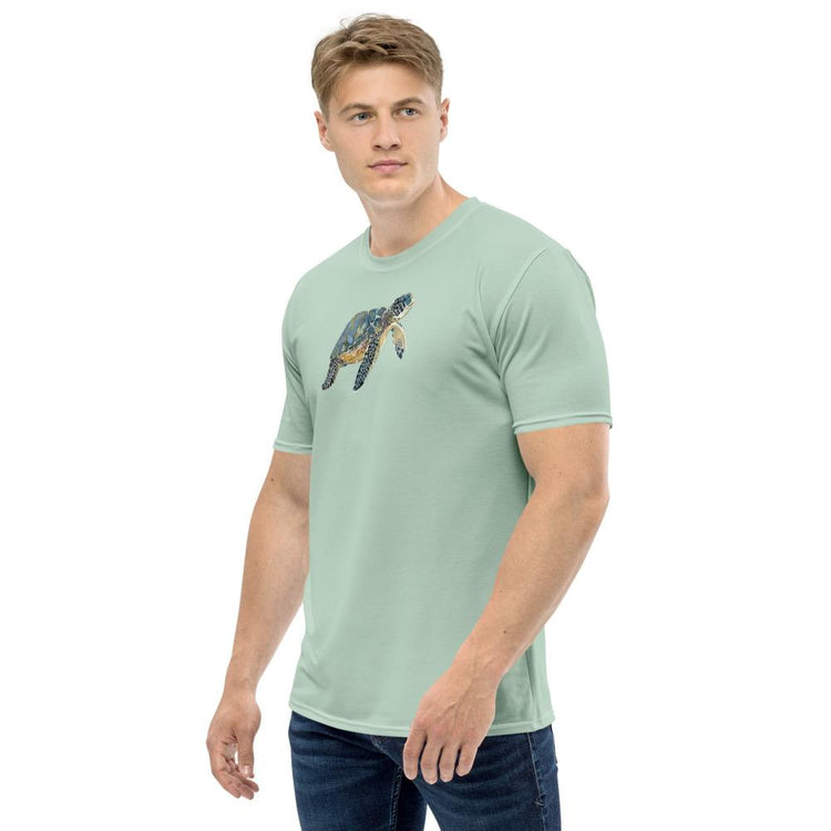 Breath Of Air Men's Crew Neck T-Shirt - Aquagreen