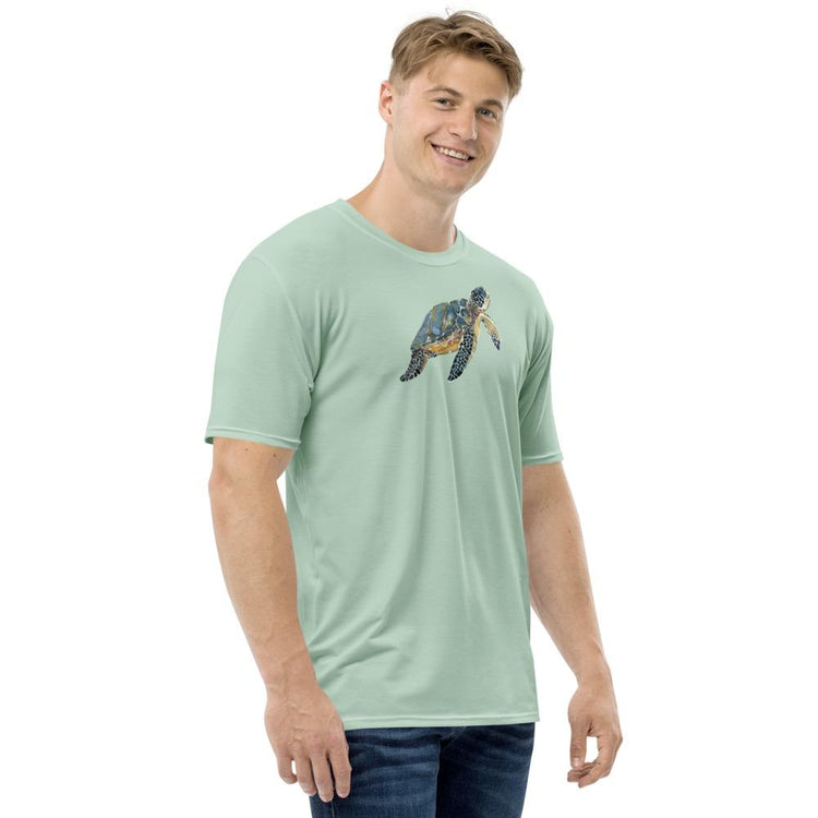 Breath Of Air Men's Crew Neck T-Shirt - Aquagreen