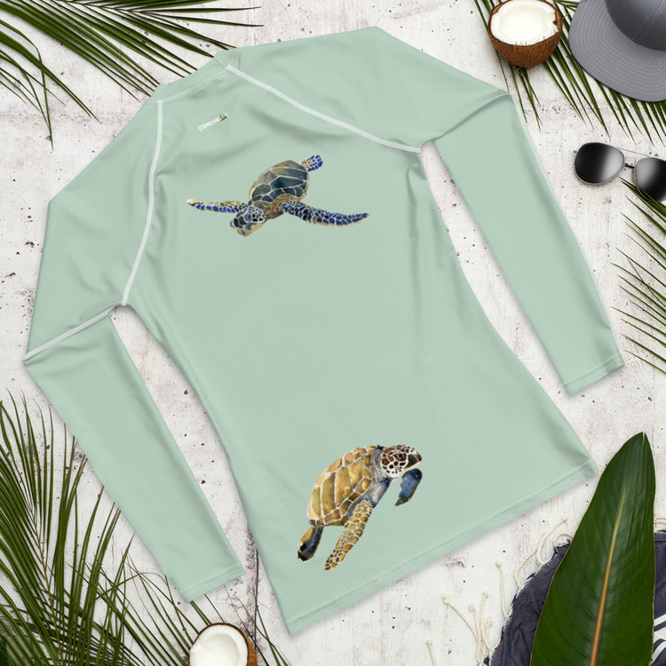 Breath Of Air Men's Rash Guard - Aquagreen