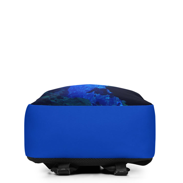 Deep Sea Diver Minimalist Backpack - Bubbles Blue