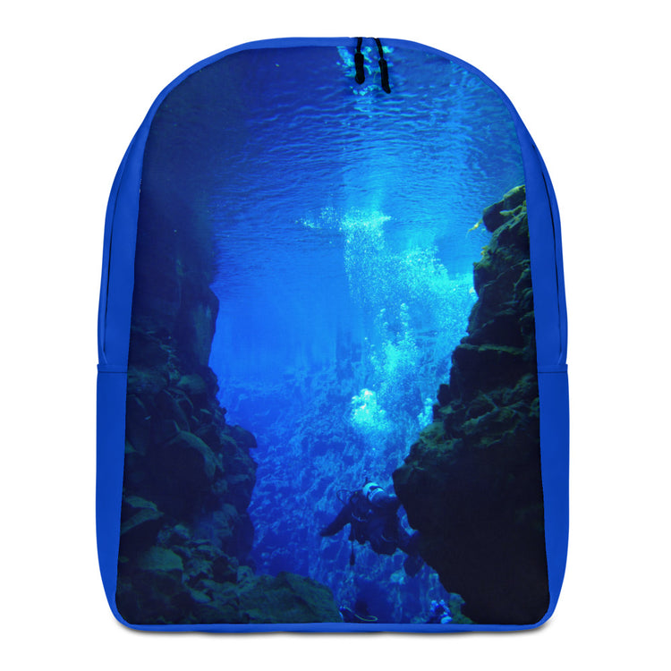 Deep Sea Diver Minimalist Backpack - Bubbles Blue