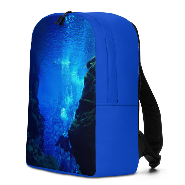 Deep Sea Diver Minimalist Backpack - Bubbles Blue