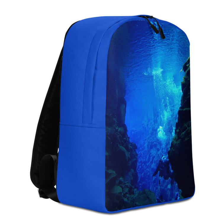 Deep Sea Diver Minimalist Backpack - Bubbles Blue