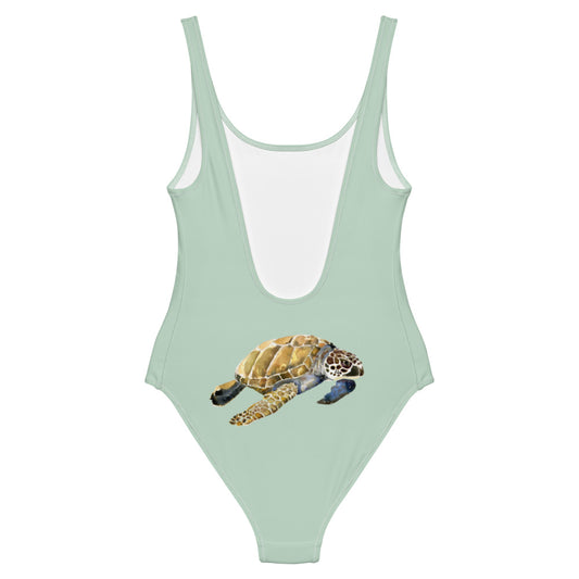 Breath Of Air Low Back Swimsuit - Aquagreen