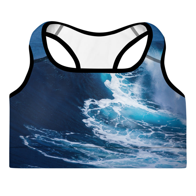Neon Wave Padded Sports Bra
