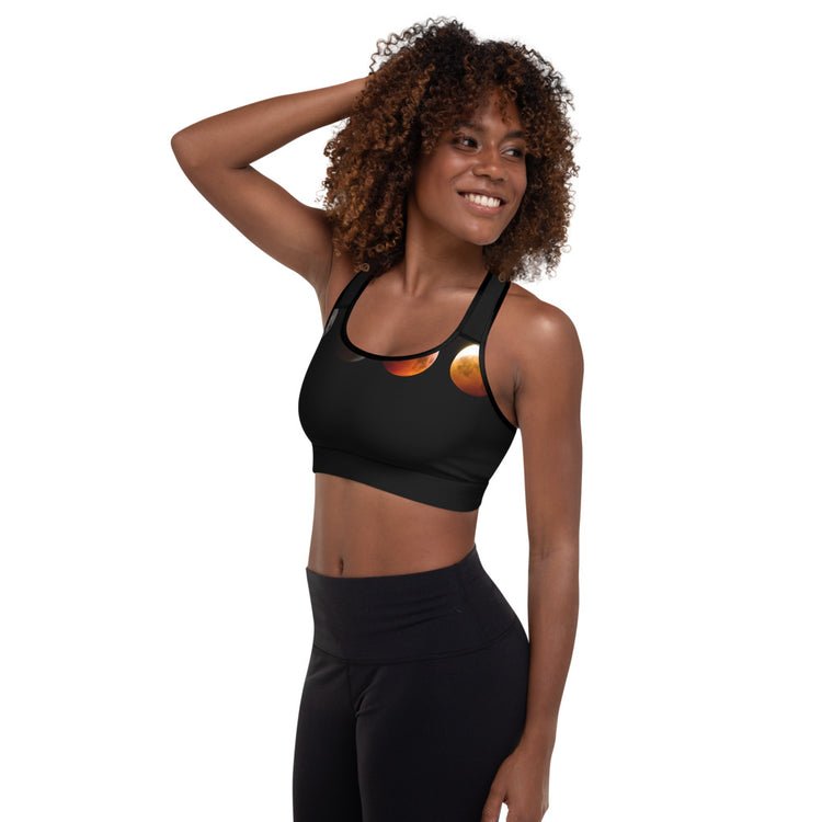 Moon At Night Padded Sports Bra