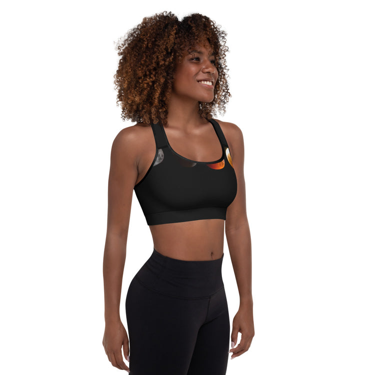 Moon At Night Padded Sports Bra