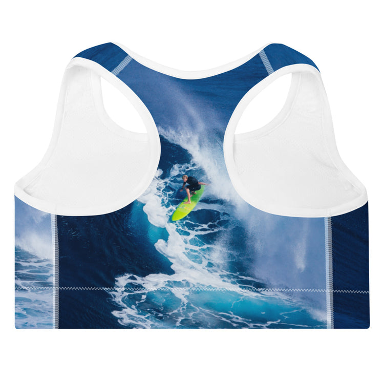 Neon Wave Padded Sports Bra