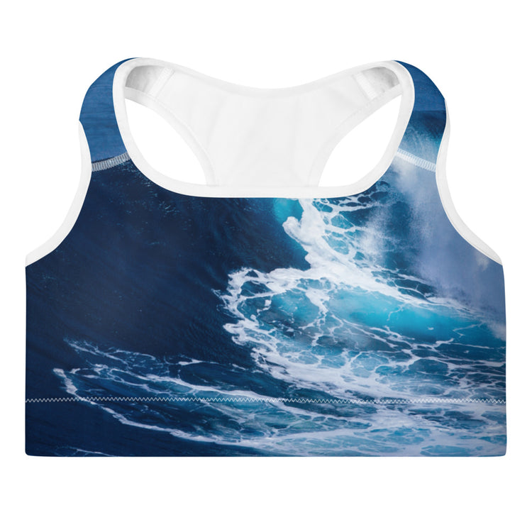 Neon Wave Padded Sports Bra