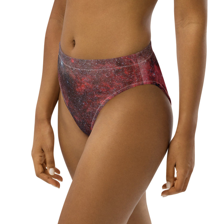 Pink Explosion Recycled High-Waisted Bikini Bottom