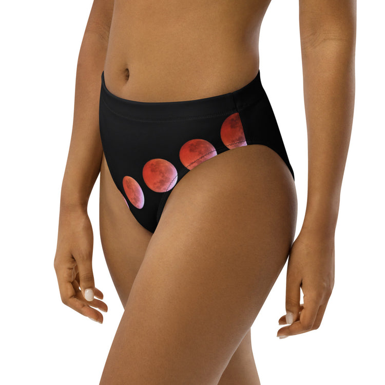 Neon Moons Recycled High-Waisted Bikini Bottom