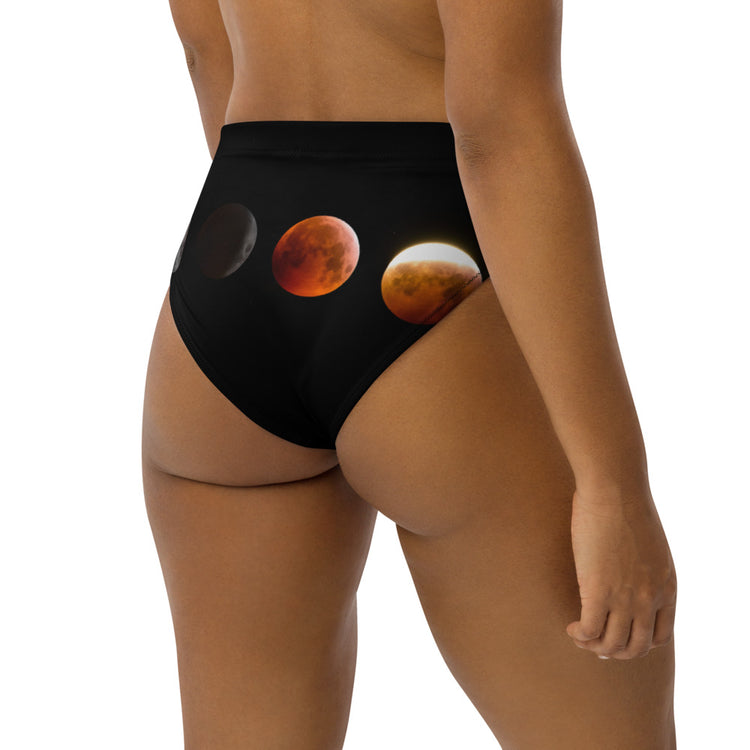 Moon At Night Recycled High-Waisted Bikini Bottom