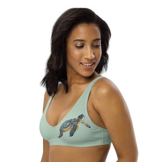 Breath Of Air Recycled Padded Bikini Top - Aquagreen